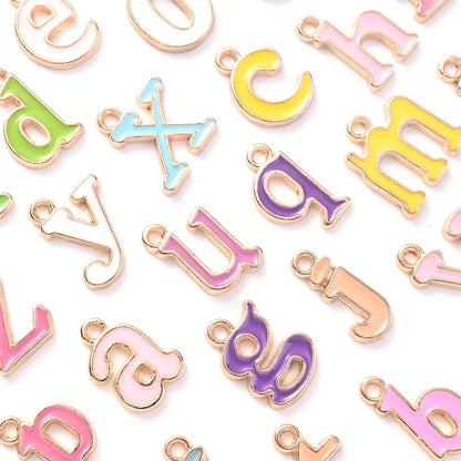 A-Z Alphabet Enamel Alloy Charms