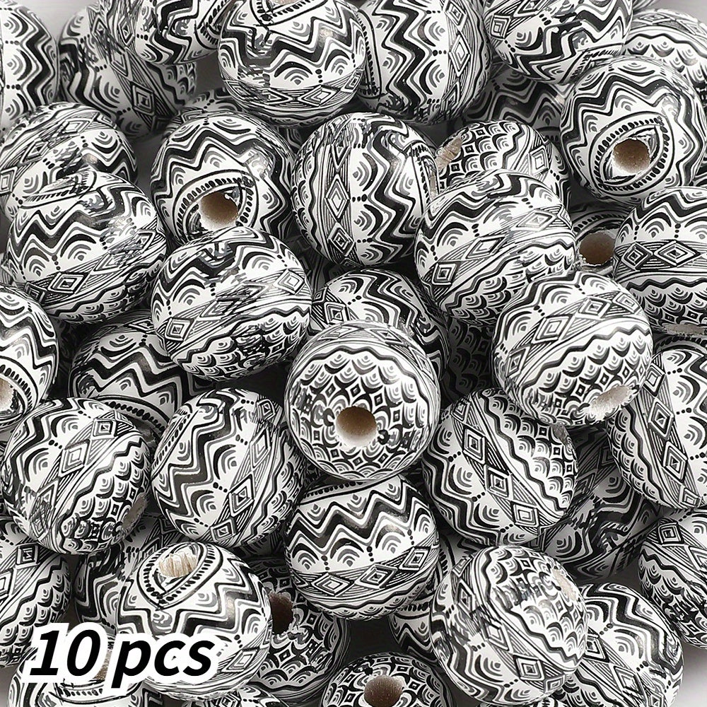 10pcs 16mm Vintage Wooden Round Beads