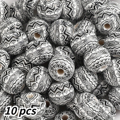 10pcs 16mm Vintage Wooden Round Beads