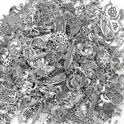 Vintage Silver Charm Beads Set