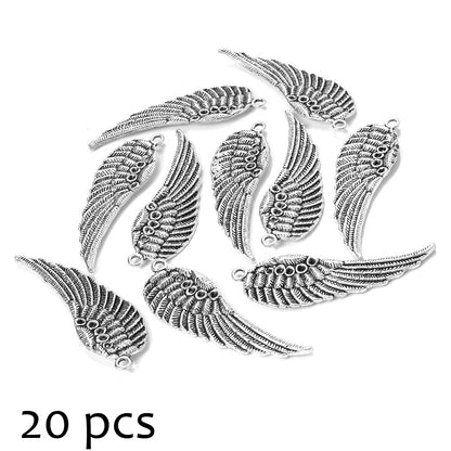 Vintage Alloy Wing Pendants