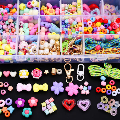 Colorful Acrylic Beaded Keychain Kit