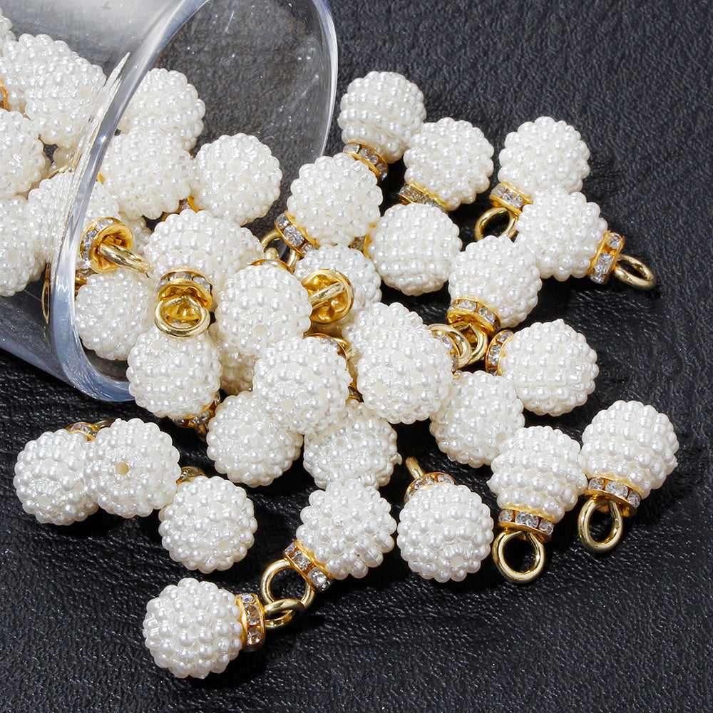 10/20pcs Acrylic Mulberry Imitation Pearl Pendant Beads