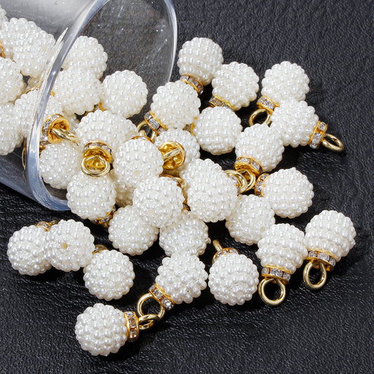 10/20pcs Acrylic Mulberry Imitation Pearl Pendant Beads