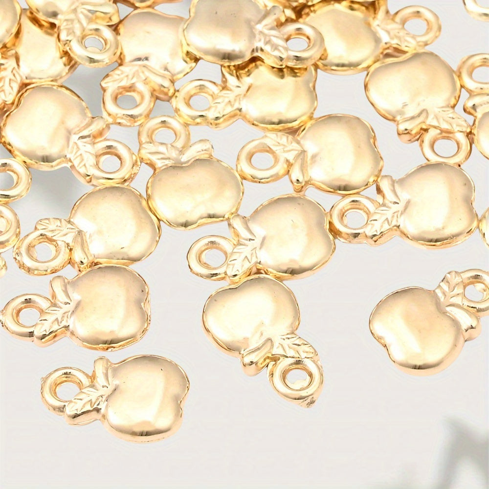 200pcs CCB Golden Apple Pendant Beads