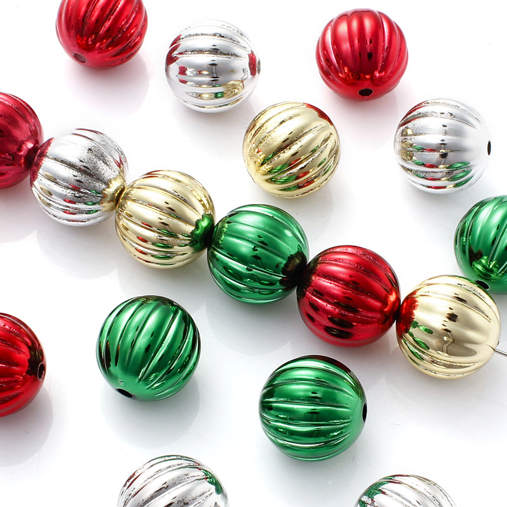 Pumpkin Round Acrylic Beads