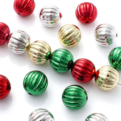 Pumpkin Round Acrylic Beads