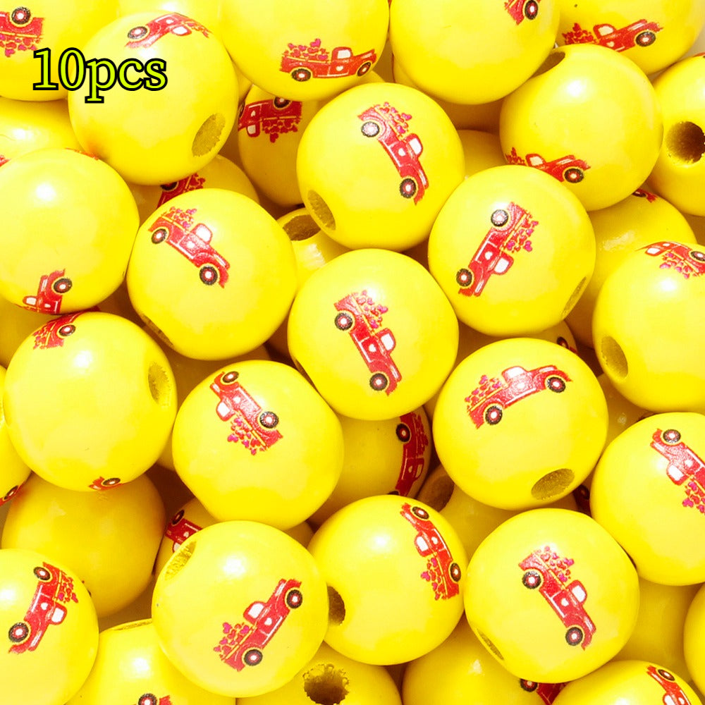 Valentine’s Day Printed Wooden Beads