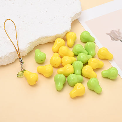 Autumn Pear Acrylic Beads