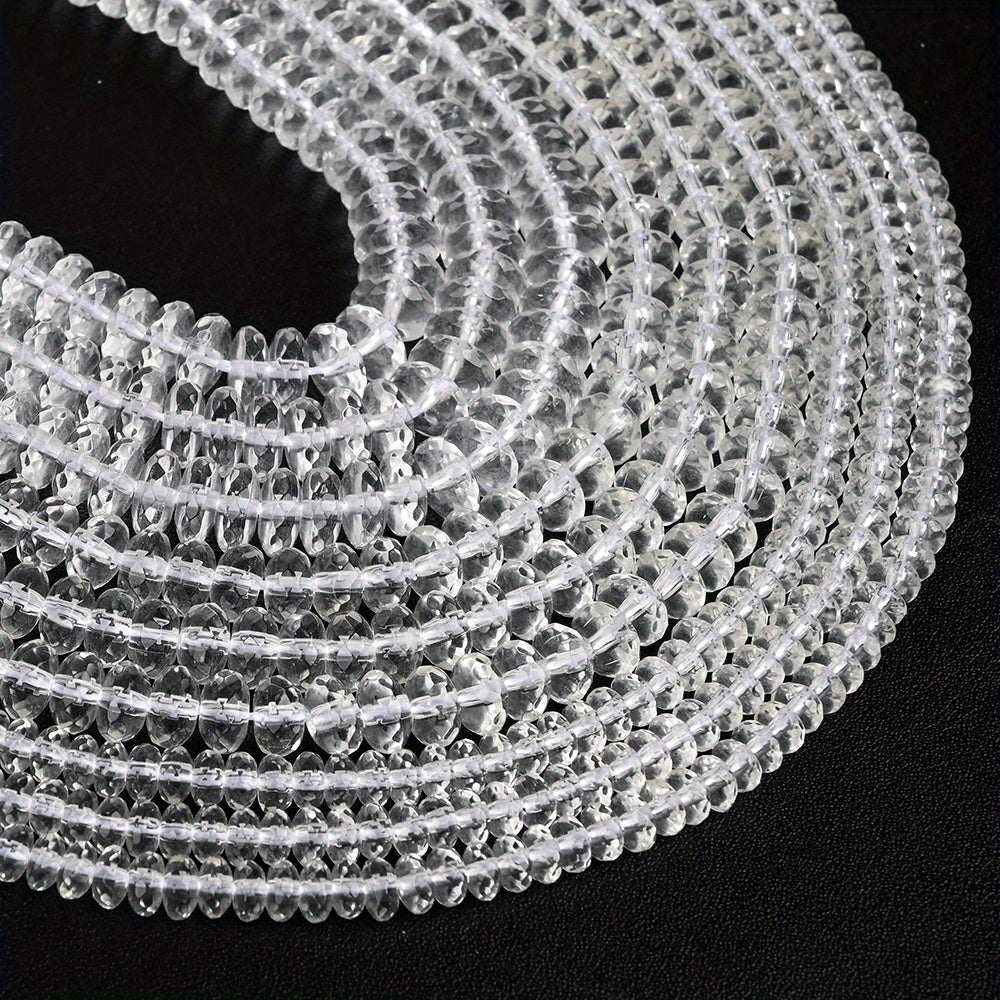 Transparent Abacus Crystal Beads