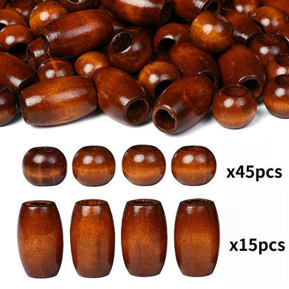 Oval Lotus Wooden Beads
