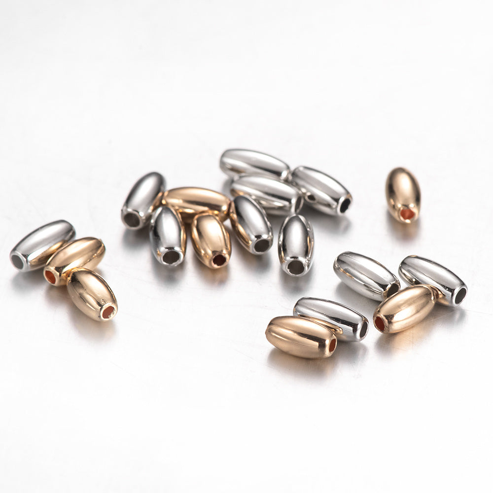 100pcs Oval Seed Spacer Beads Rice Beads