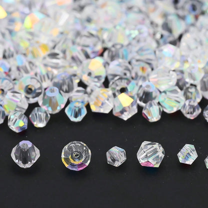 3/4 mm AB Glass Rhombus Beads