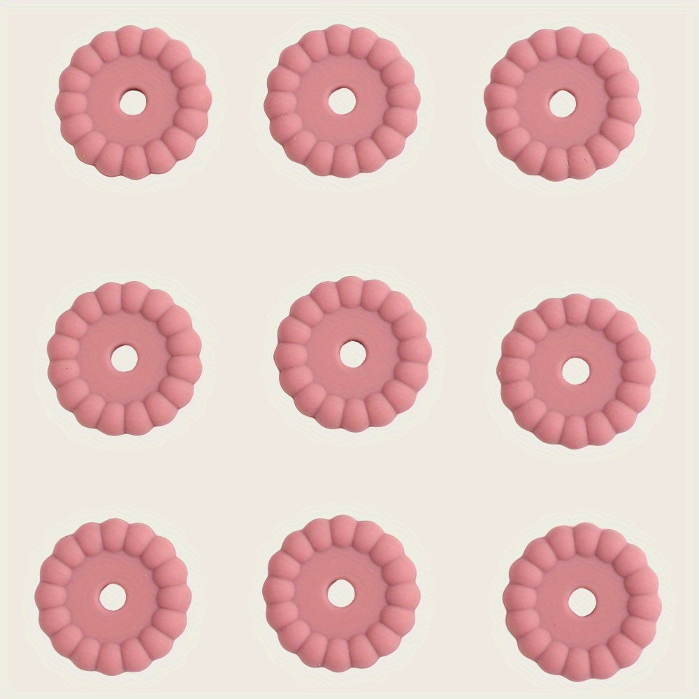 10pcs 12/15mm Silicone Disc Beads
