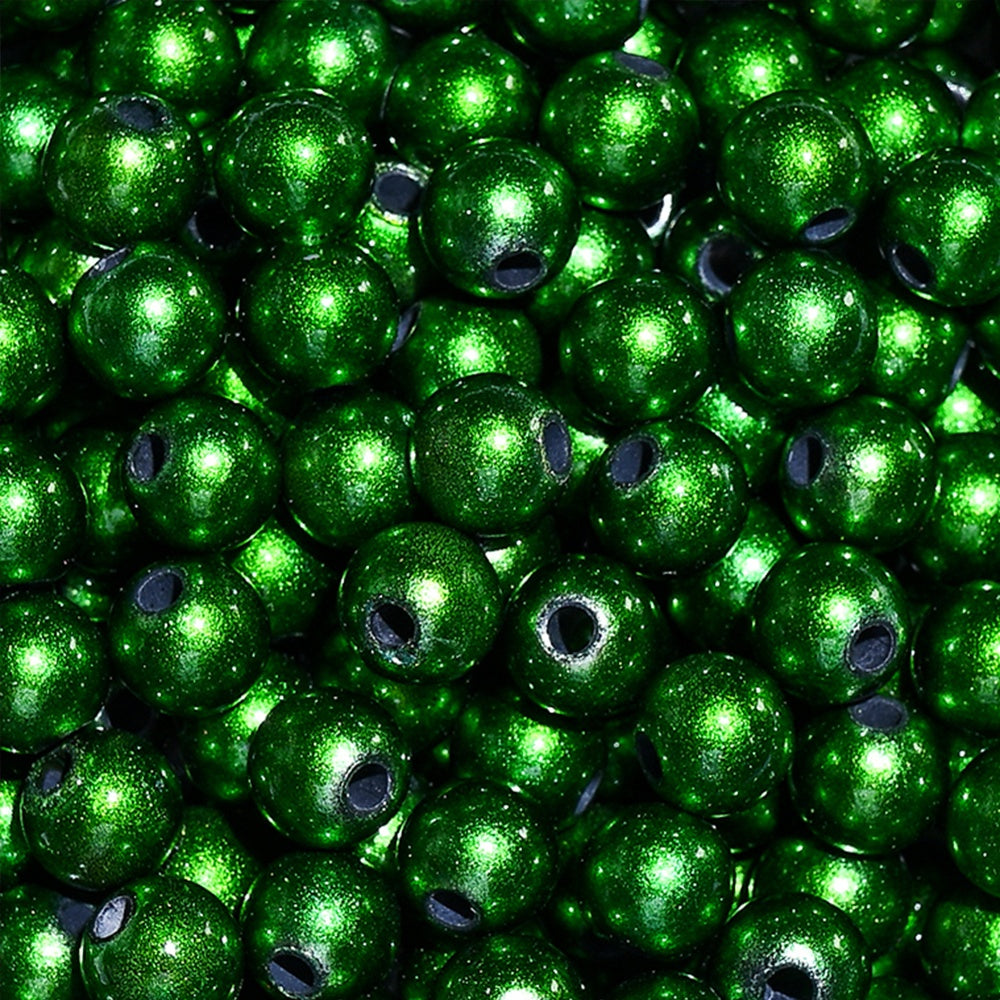 50/100/200pcs 8/10/12mm Colorful Round Acrylic Glossy Beads