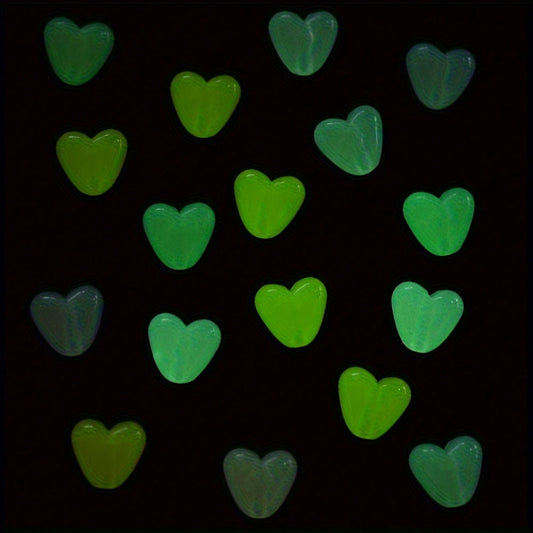 Mixed Luminous Heart Acrylic Beads