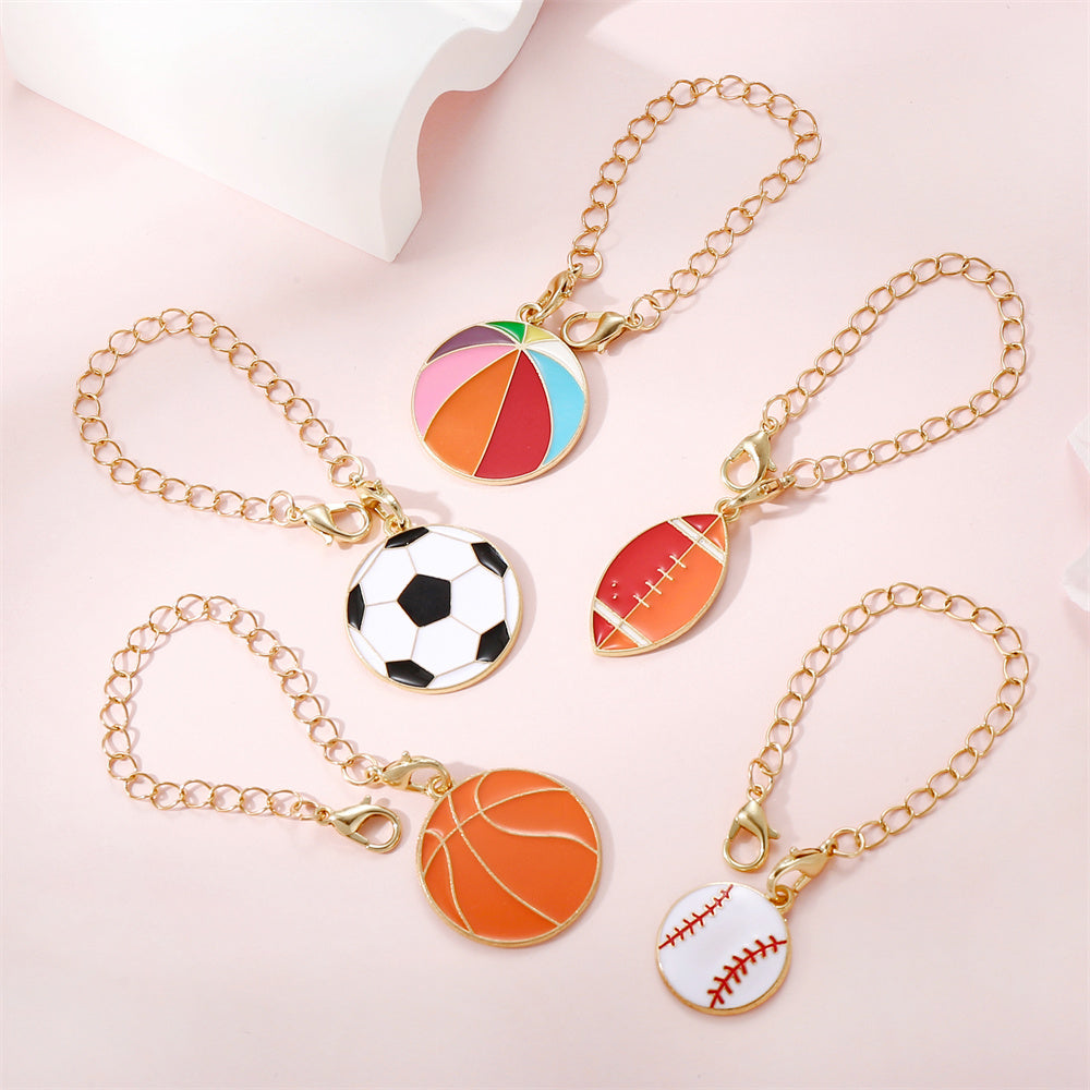 Sports Theme Enamel Pendant Charms