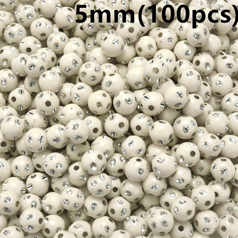 Mixed Acrylic Round Spacer Beads