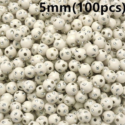 Mixed Acrylic Round Spacer Beads