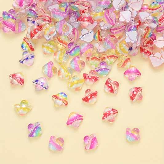 Resin Mushroom Flatback Beads