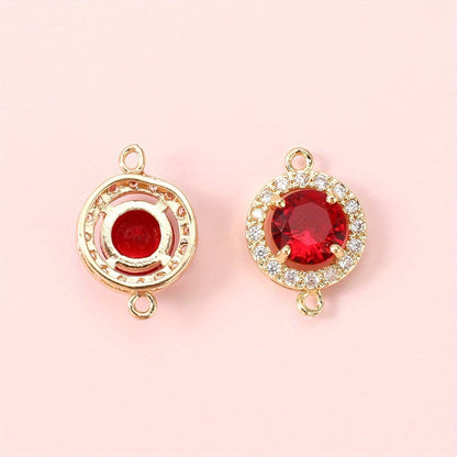 Round Glass Rhinestone Pendants