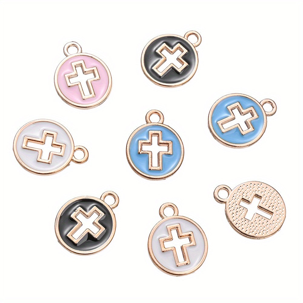 Enamel Cross Pendant Charms