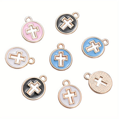 Enamel Cross Pendant Charms