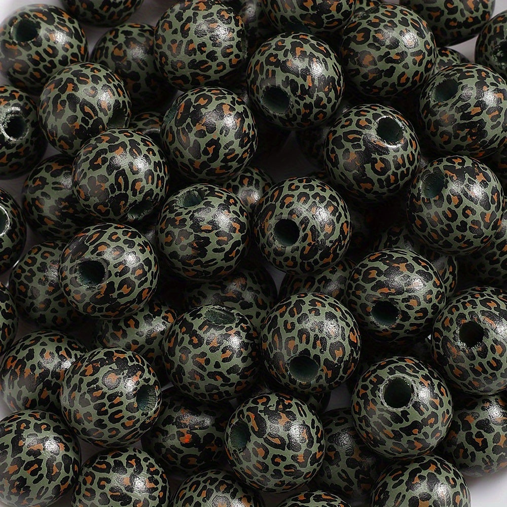 Patterned Wooden Large Hole Spacer Beads