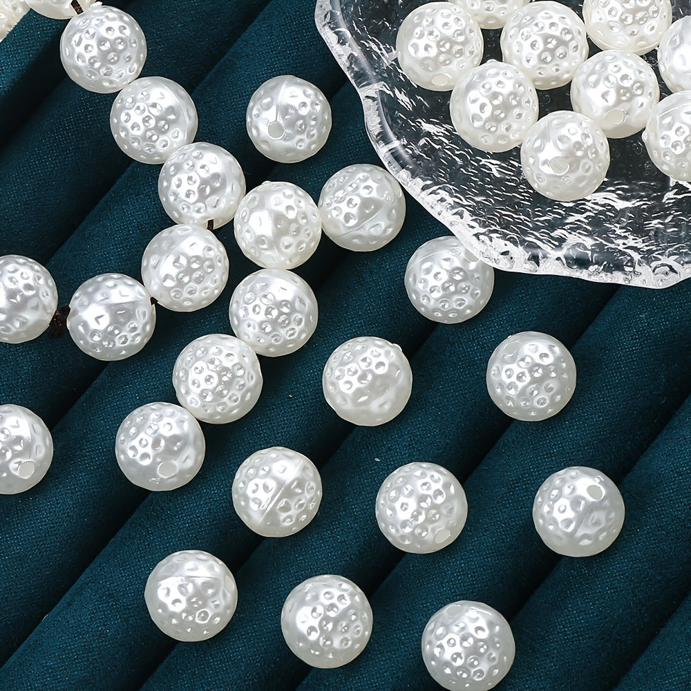 White Round Acrylic Beads