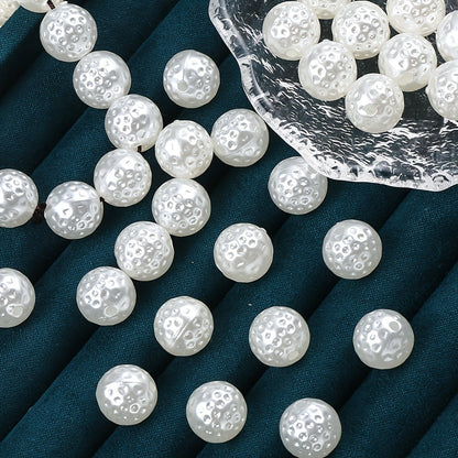 White Round Acrylic Beads