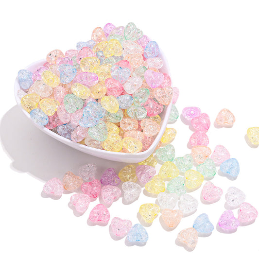 Acrylic Popped Crystal Love Beads
