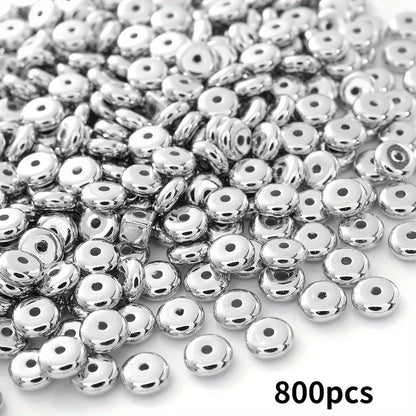 6mm Flat Round Plastic Spacer Beads