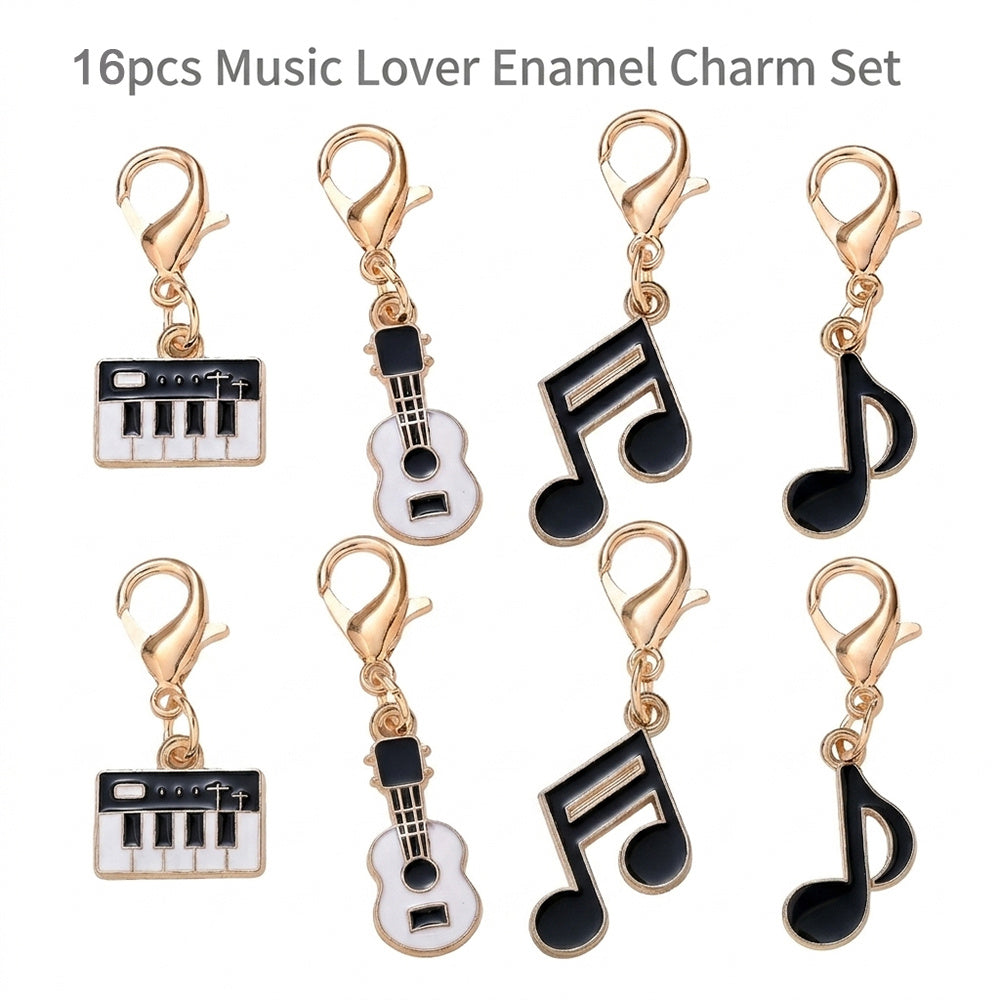 Music-Themed Alloy Pendant Charms
