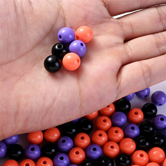 300/500/1000/2000pcs Halloween-Themed Solid Color Acrylic Beads
