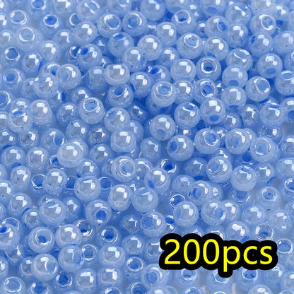 200pcs 4mm Super Shiny Glass Ice Beads