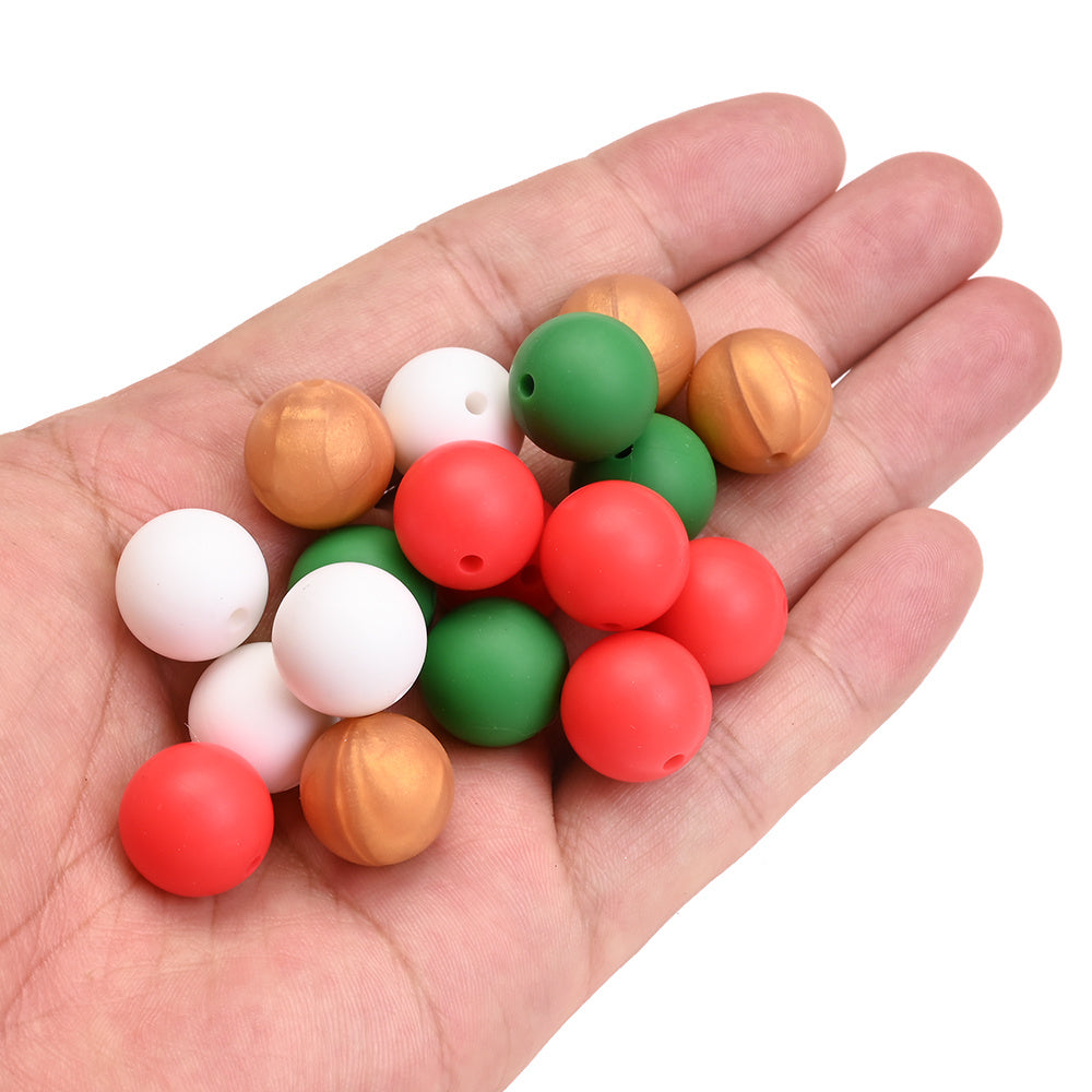 Christmas Silicone Round Beads