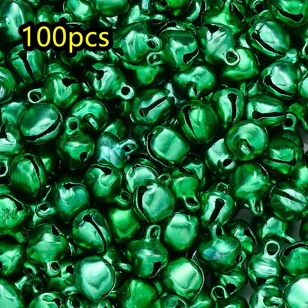 100pcs/set 8mm Christmas Jingle Bells Beads