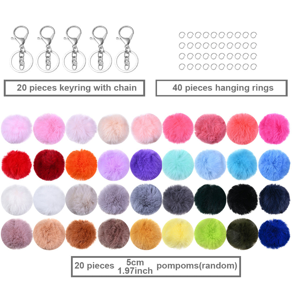 Fur Ball Keychain Making Set