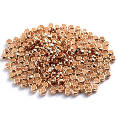 500pcs Copper Ball Crimp End Beads