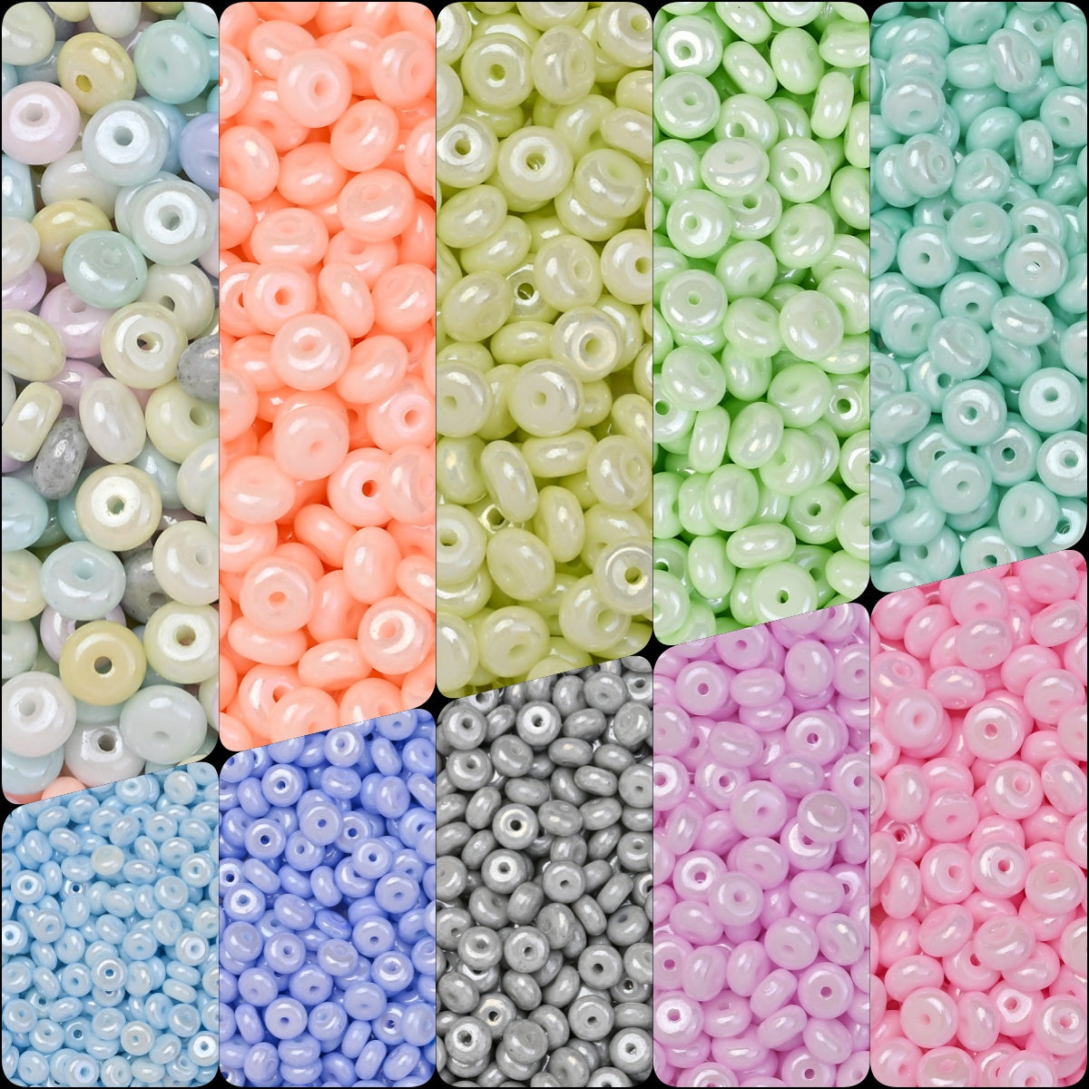 Golden Gradient Abacus Beads