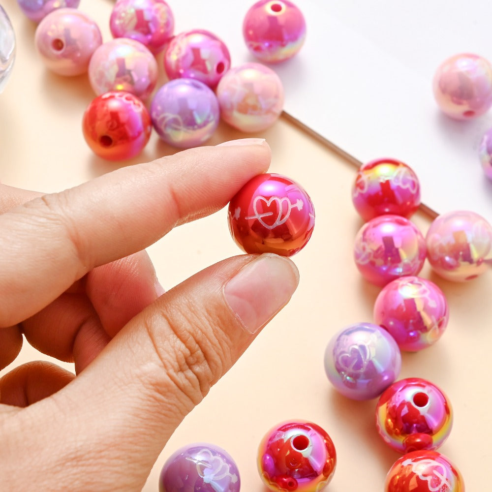 Valentine’s Day Heart and Lips Beads