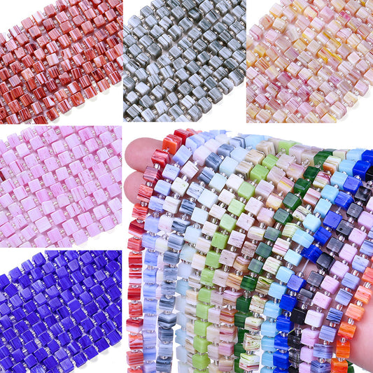 Square Natural Stone Beads