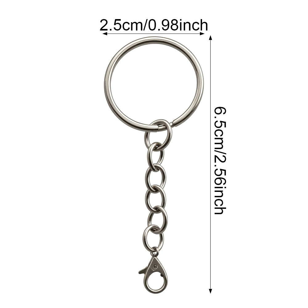 Mixed Color Iron Flat Key Rings