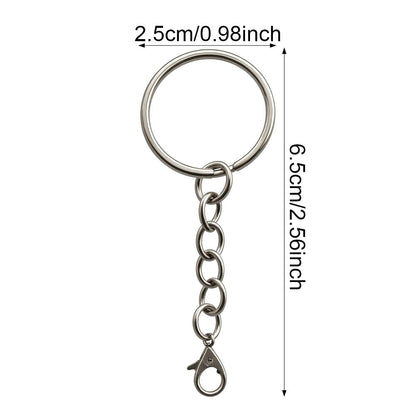 Mixed Color Iron Flat Key Rings