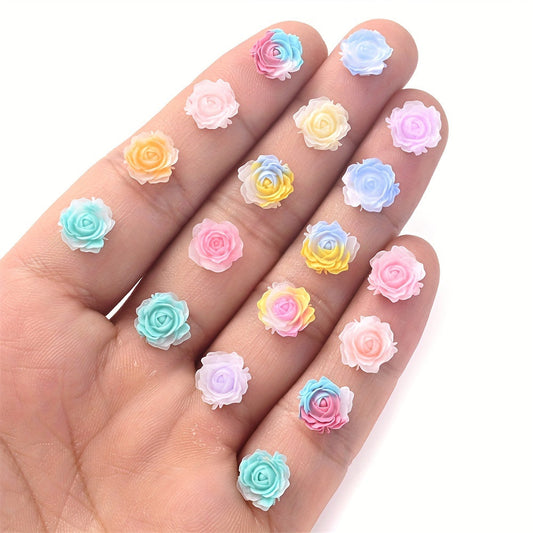 Luminous Gradient Rose Acrylic Beads