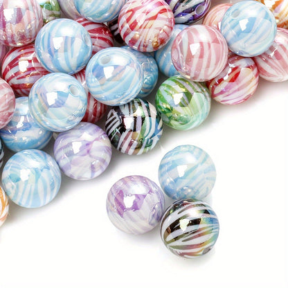 Zebra AB Acrylic Beads