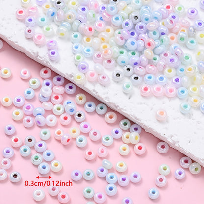 Colorful 3 mm Donut Rice Spacer Beads