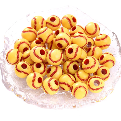 50pcs 39 Styles Mixed Sports Ball Beads