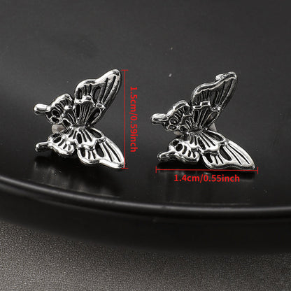 20PCS Retro Silver-Tone Hollow Butterfly Charms