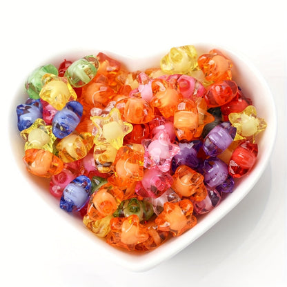 Multicolor Star Acrylic Beads